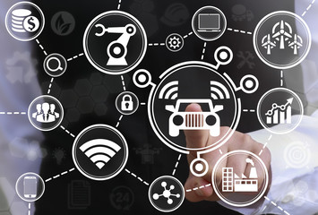 Industrial smart car auto creation automation modernization business internet service repair...