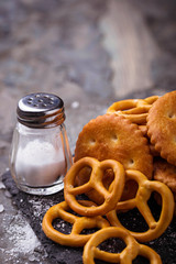 Salted snacks pretzel  and cracker