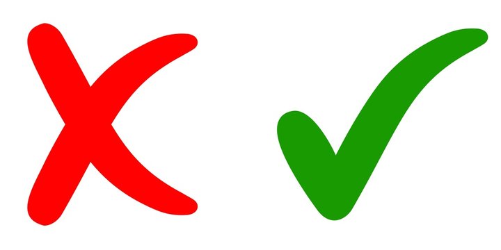 Checkmark 3d icons checklist carrapato verde e cruz vermelha aceito e  recusa conjunto de vetores de sinal verdadeiro ou falso e verificado