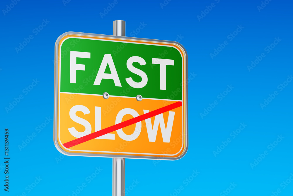 Poster fast start concept, 3d rendering