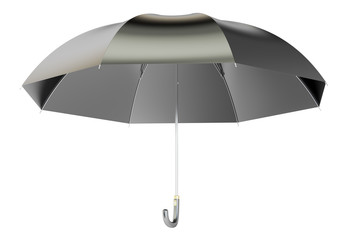 black umbrella, 3D rendering