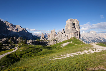 Summer mountain alpine meadow panorama