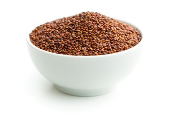 Red quinoa seeds.