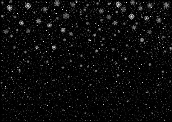 snowlakes on Christmas night