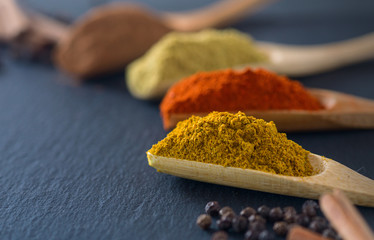 colorful herbs and spices