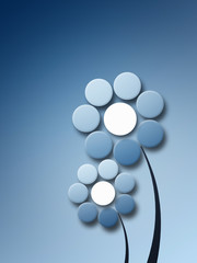 Abstract paper art flower background