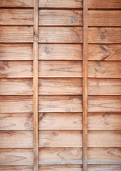 Wooden wall with beam