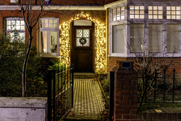 House decorated for Christmas in London © Alexey Fedorenko