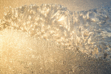 frosty natural pattern on winter window