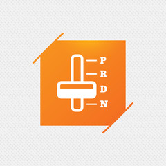 Automatic transmission sign icon. Auto control.