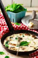Spinach and Mushroom Egg White Frittata.