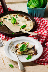 Spinach and Mushroom Egg White Frittata.