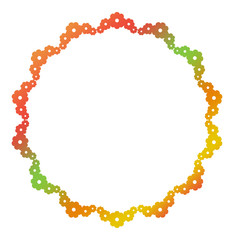 Abstract silhouette floral frame.