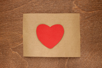 brown craft paper on wooden background