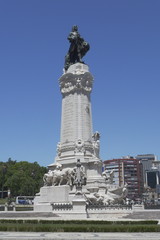 Fototapeta na wymiar Marquis of Pombal Square - Lisbon - Portugal