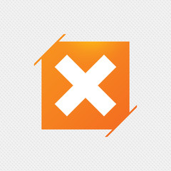 Delete sign icon. Remove button.