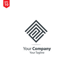 Initial Letter E Maze Design Logo