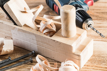 Wooden planer and filings