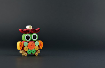 Quilling paper creativity in black background