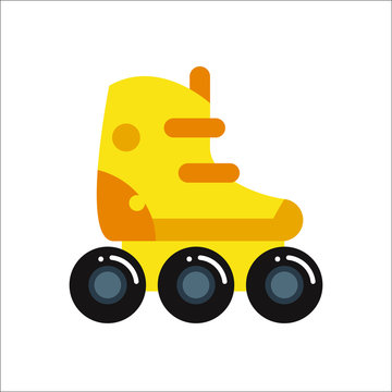 Rollers boot icon isolated