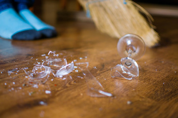 Broken glass clean