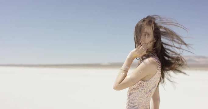  Exotic girl in the desert