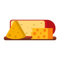 Cheese varieties vector illustration.