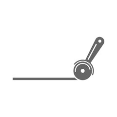 Pizza cutter icon vector