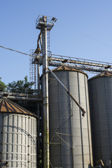 concrete silos, construction installations for building. industrial processing