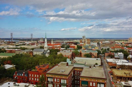 View Of The Historic District In Savannah, Georgia