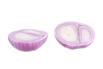 shallots isolated on white background
