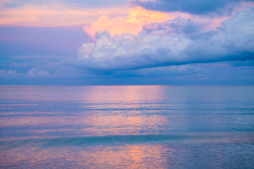 Colorful sky in sunset