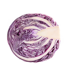 Obraz premium Collard purple isolated on white background.