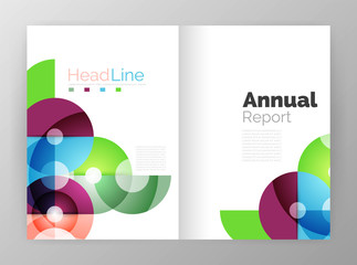 Circle annual report templates, business flyers