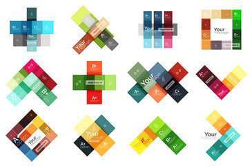 Fototapeta premium Abstract geometric line infographic templates