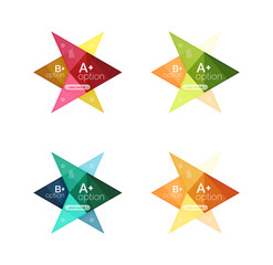 Vector colorful arrow option infographics templates set