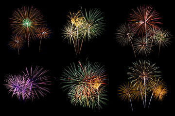 Colorful fireworks Set