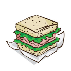 food sandwich drawing graphic  design objects