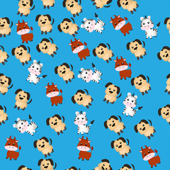 illustration of a Cute bull