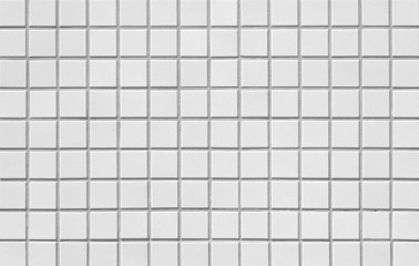 White mosaic tiles abstract background and texture or White tile wall background..