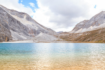 jokul and lake at Daocheng Yading,sichuan,china