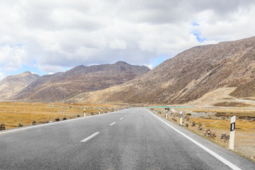 mountain road at tibet