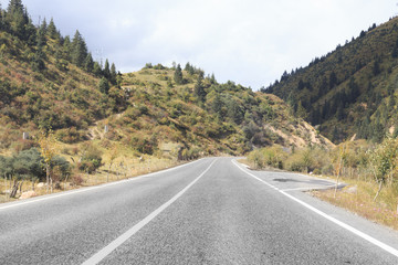 mountain road at tibet