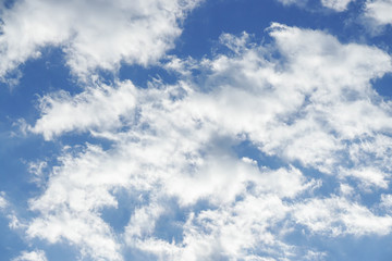 cloudy deep blue sky at noon