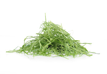 Kaffir lime leaf isolated on white background