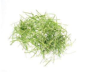 Kaffir lime leaf isolated on white background