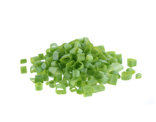 Fototapeta premium Green onion isolated on the white background