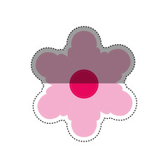 Beautiful flower gardening icon vector illustration graphic design