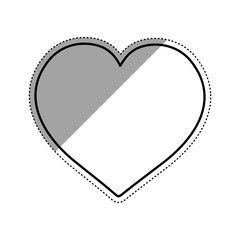 Heart love romanticism icon vector illustration graphic design