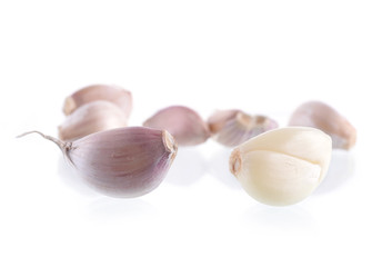 Garlic isolated on white